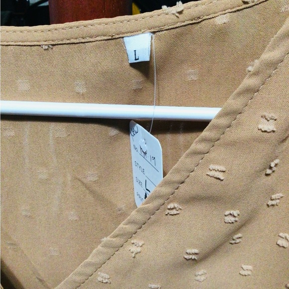 Elegant Tan Women's Dress - Picture 2 of 3